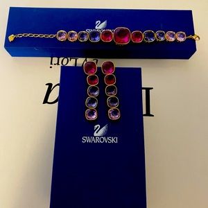 Swarovski Crystal set.Earrings & Bracelet